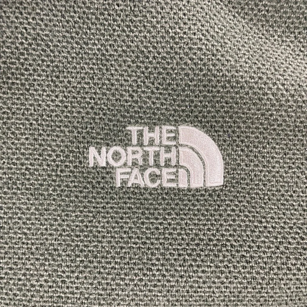 The North Face Mens XL Olive Green Quarter-Zip Fleece Pullover Waffle Knit